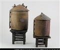 Water Tower Jars on stand, Woodfired
